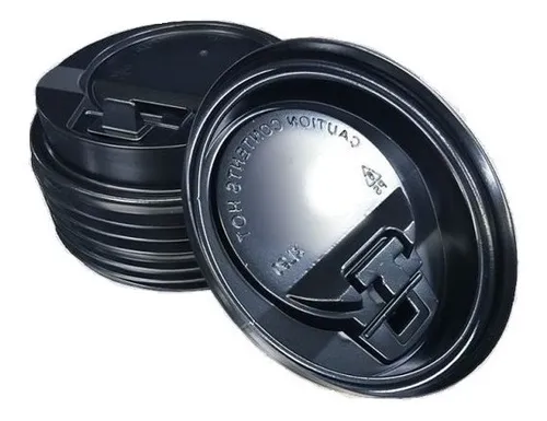 Tapa Negra para Vasos 6 onzas