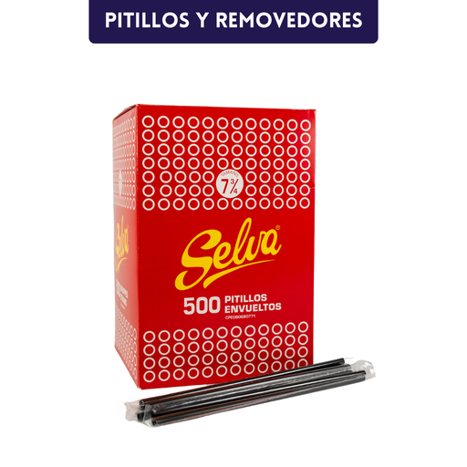 [SNPPK-00770001] Pitillo Envuelto Negro 7 3/4"